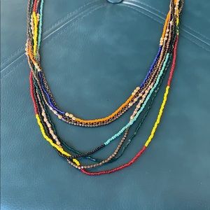 Colorful multiple strand necklace